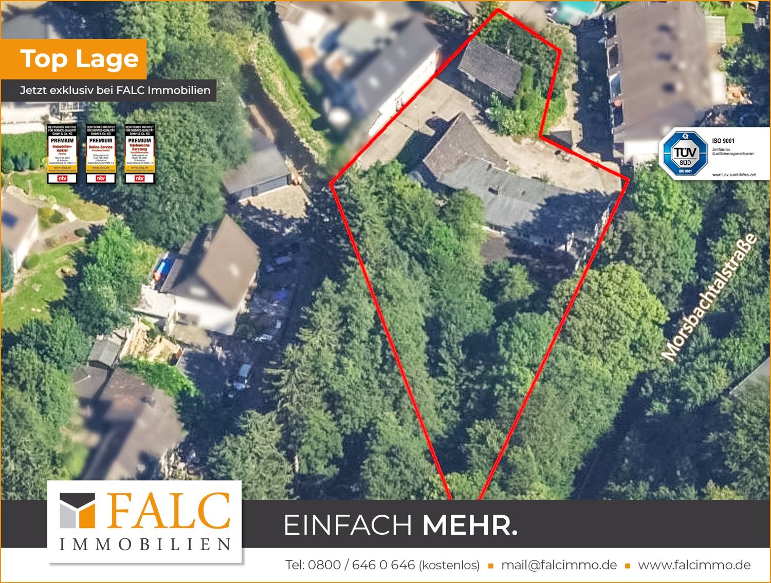 Grundstück zum Kauf provisionsfrei 199.000 € 1.464 m²<br/>Grundstück Kratzberg Remscheid / Morsbach 42857