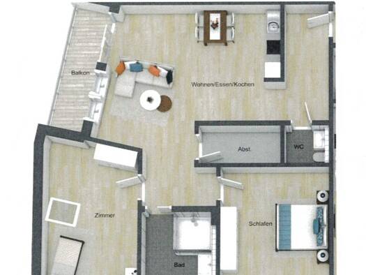 Wohnung zum Kauf - Erstbezug provisionsfrei 459.000 € 3 Zimmer 97,6 m² Geschoss 2/2 frei ab 01.07.2027 Achern Achern 77855
