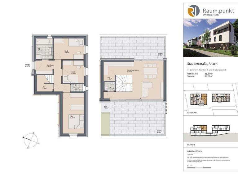 Maisonette zum Kauf - Erstbezug 719.000 € 4 Zimmer 86,2 m² 2. Geschoss Staudenstraße 5 Altach 6844