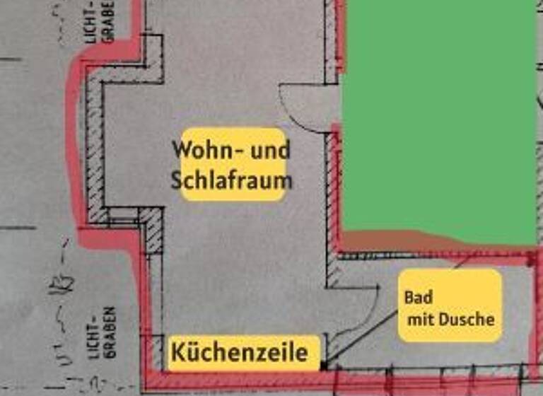 Wohnung zur Miete 650 € 1 Zimmer 38 m² Geschoss -1/2 frei ab sofort Eresing 86922