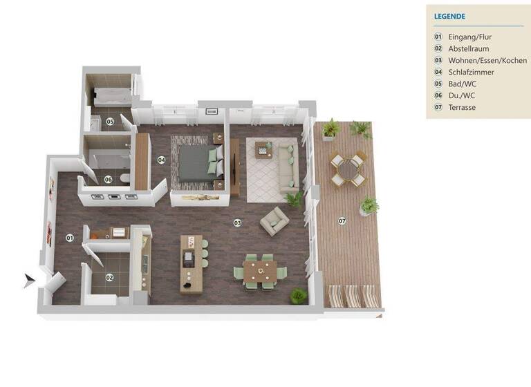 Wohnung zum Kauf provisionsfrei 460.600 € 2,5 Zimmer 98 m² Tiengen Waldshut-Tiengen 79761