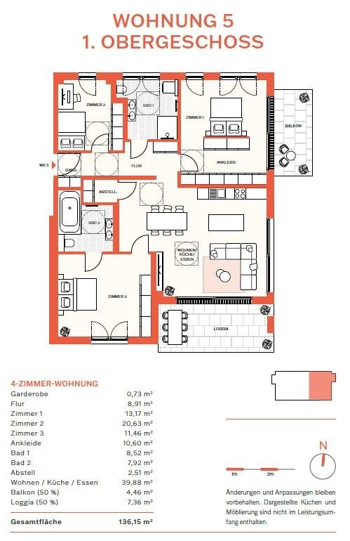 Wohnung zum Kauf 1.116.550 € 4 Zimmer 136,2 m²<br/>Wohnfläche Thon Nürnberg 90425