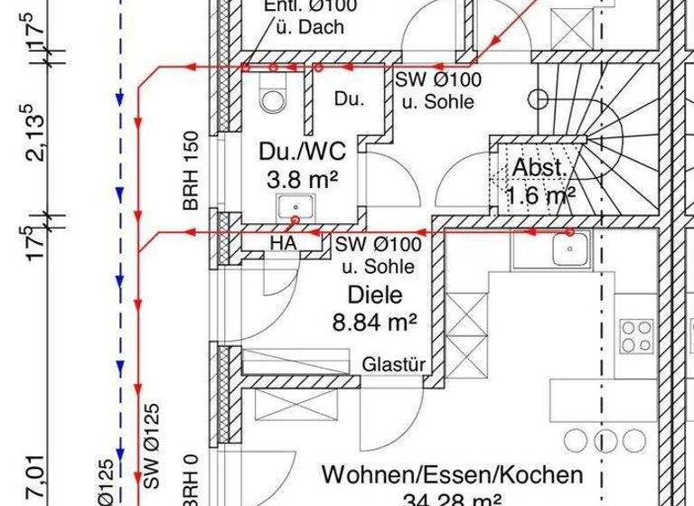 Doppelhaushälfte zum Kauf provisionsfrei 495.000 € 4 Zimmer 140 m² 280 m² Grundstück Am Rosenmühlenbach 1A Bissendorf 49143