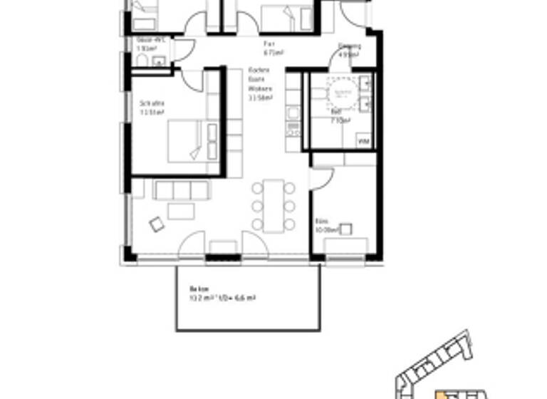 Wohnung zum Kauf 645.000 € 5 Zimmer 106 m² 1. Geschoss Burghausen 84489