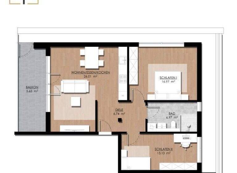 Wohnung zur Miete 1.000 € 3 Zimmer 75,4 m² 5. Geschoss frei ab 01.03.2026 Bahnhofstrasse 64 Sterkrade-Mitte Oberhausen 46145