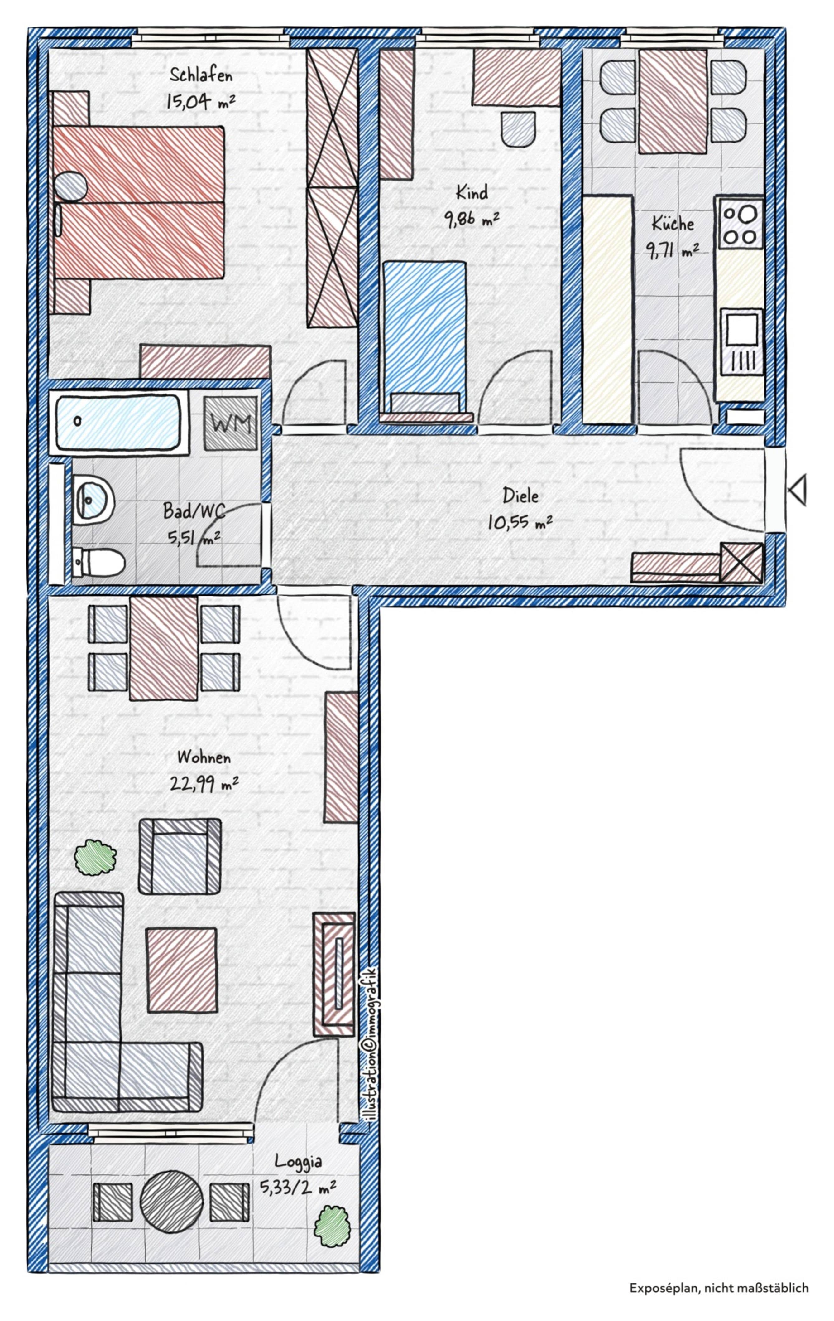 Wohnung zum Kauf 215.000 € 3 Zimmer 74 m²<br/>Wohnfläche 2.<br/>Geschoss Albbruck Albbruck 79774