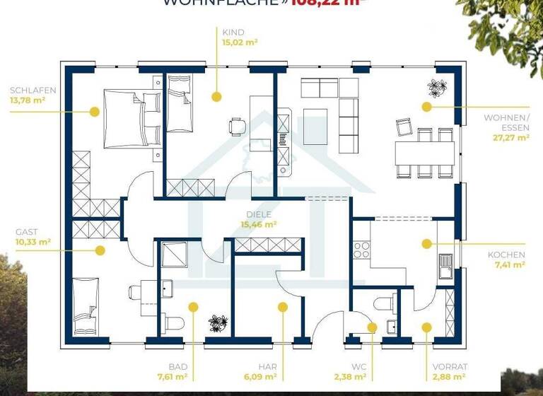 Bungalow zum Kauf 298.900 € 4 Zimmer 108 m² Großhelmsdorf Heideland OT Großhelmsdorf 07613
