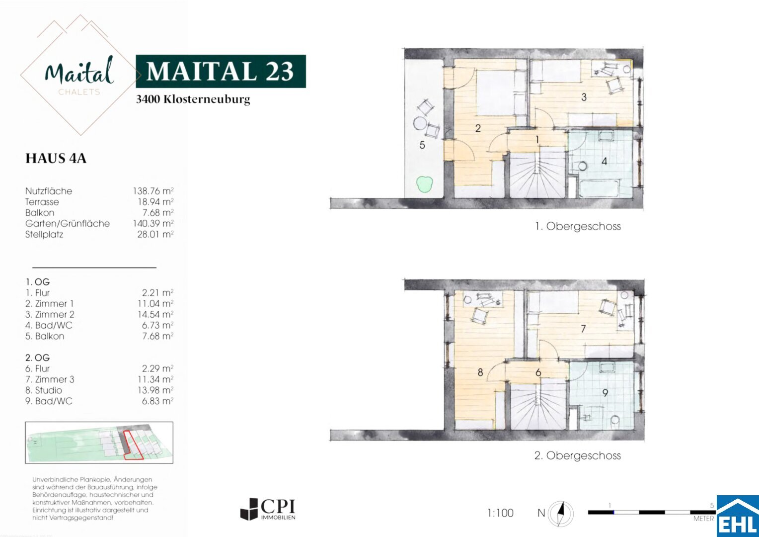 Reihenmittelhaus zum Kauf 540.000 € 5 Zimmer 102,4 m²<br/>Wohnfläche Maital Kierling 3400