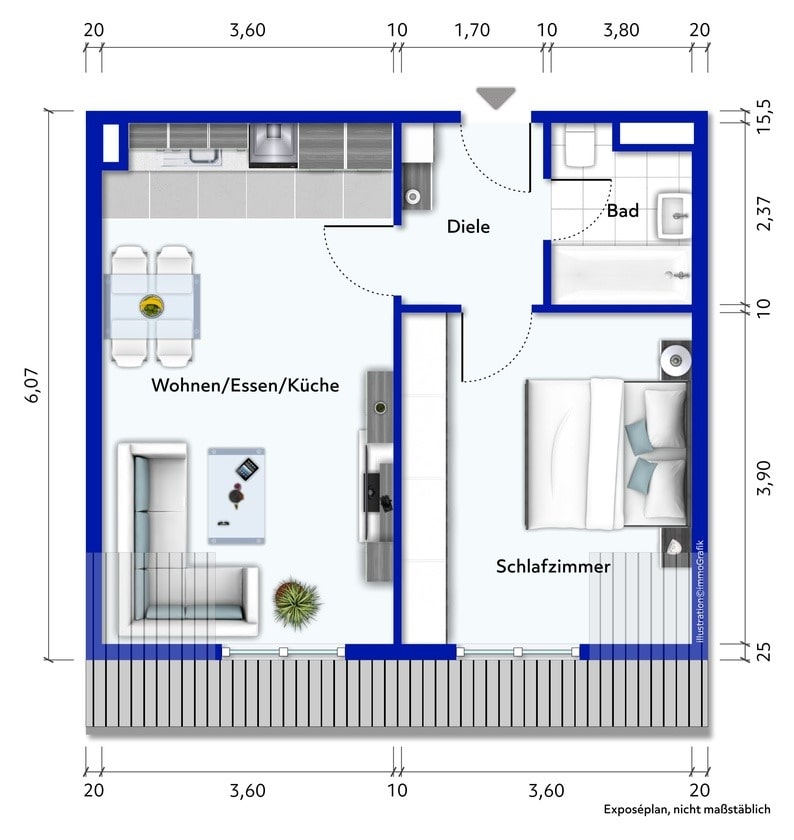 Wohnung zum Kauf 90.110 € 2 Zimmer 41,7 m²<br/>Wohnfläche Althütte Althütte 71566