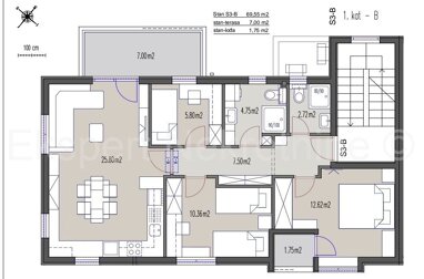 Wohnung zum Kauf 249.000 € 3 Zimmer 76 m² 1. Geschoss Podstrana center