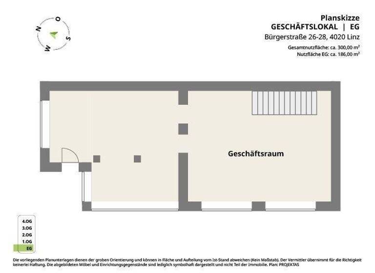 Laden zum Kauf 895.000 € 299,7 m² Verkaufsfläche Bürgerstrasse 26 - 28 Linz 4020