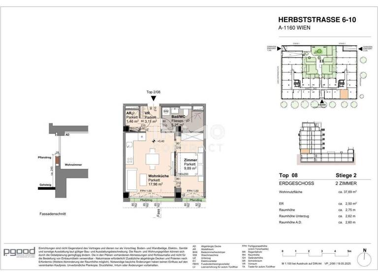Wohnung zum Kauf 221.000 € 2 Zimmer 37,7 m² EG frei ab 01.09.2028 Wien 1160