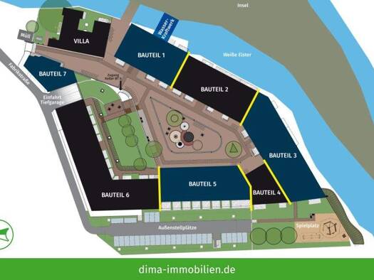 Wohnung zur Miete - Erstbezug 1.400 € 4 Zimmer 113,5 m² EG frei ab sofort Fabrikstraße 17 Schkeuditz 04435