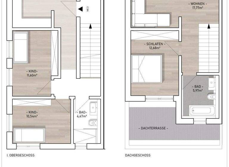 Wohnung zur Miete - Erstbezug 738 € 4 Zimmer 95,8 m² 1. Geschoss Trier-Süd Trier 54294