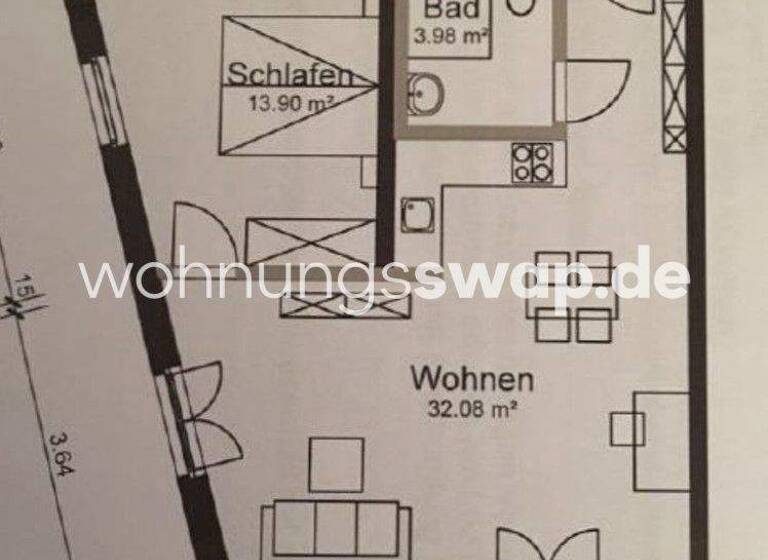 Wohnung zur Miete Tauschwohnung 1.120 € 2 Zimmer 50 m² 2. Geschoss Pasing-Obermenzing München 81243