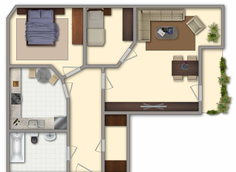 Wohnung zur Miete 490 € 3 Zimmer 82,8 m² EG Nelkenweg 2 Stadtilm 99326