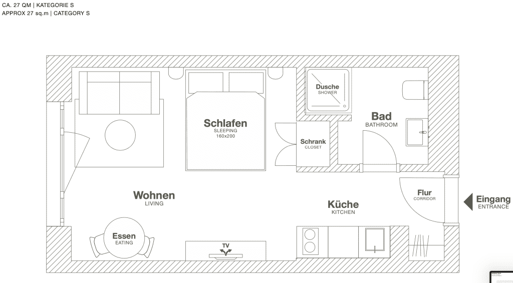 Wohnung zur Miete Wohnen auf Zeit 2.126 € 1 Zimmer 27 m²<br/>Wohnfläche ab sofort<br/>Verfügbarkeit Am Kavalleriesand Am Kavalleriesand Darmstadt 64295