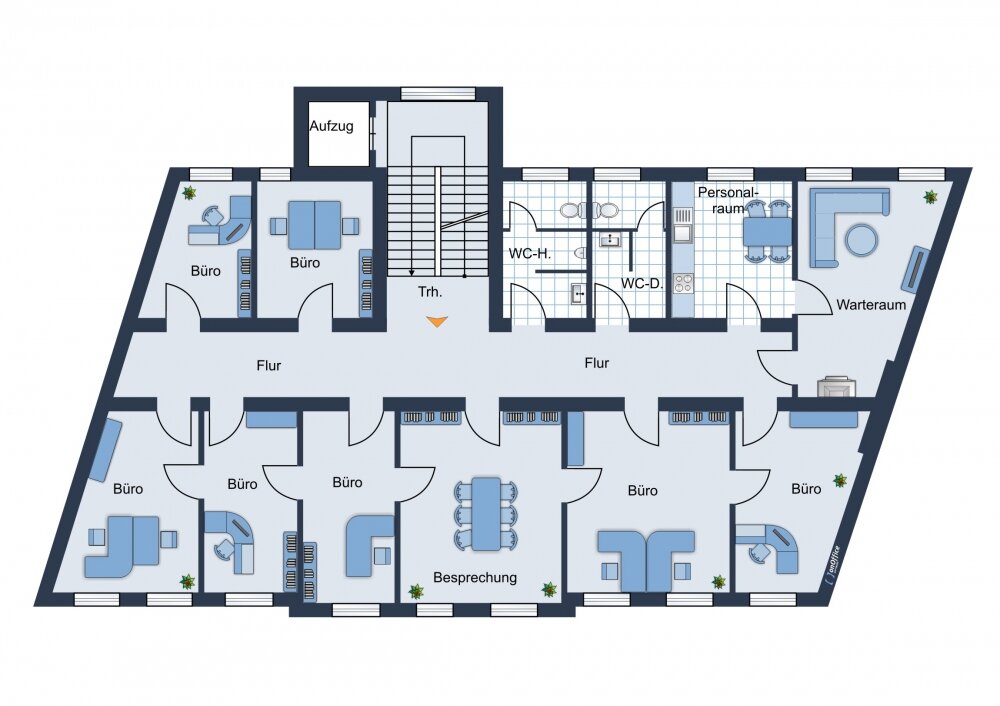 Bürofläche zur Miete 5,60 € 9 Zimmer 210 m²<br/>Bürofläche Franckestraße 8 Nördliche Innenstadt Halle 06110