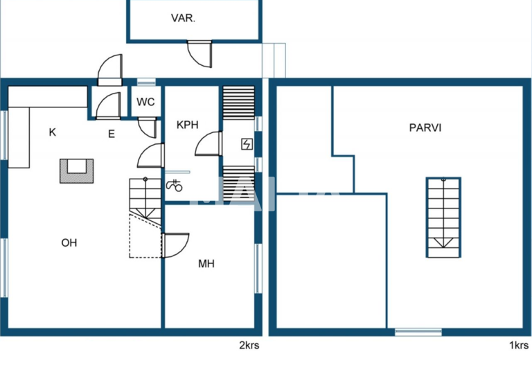 Reihenmittelhaus zum Kauf 43.500 € 2 Zimmer 80 m² 2.549 m² Grundstück Pistotie 2 Kittilä 99130