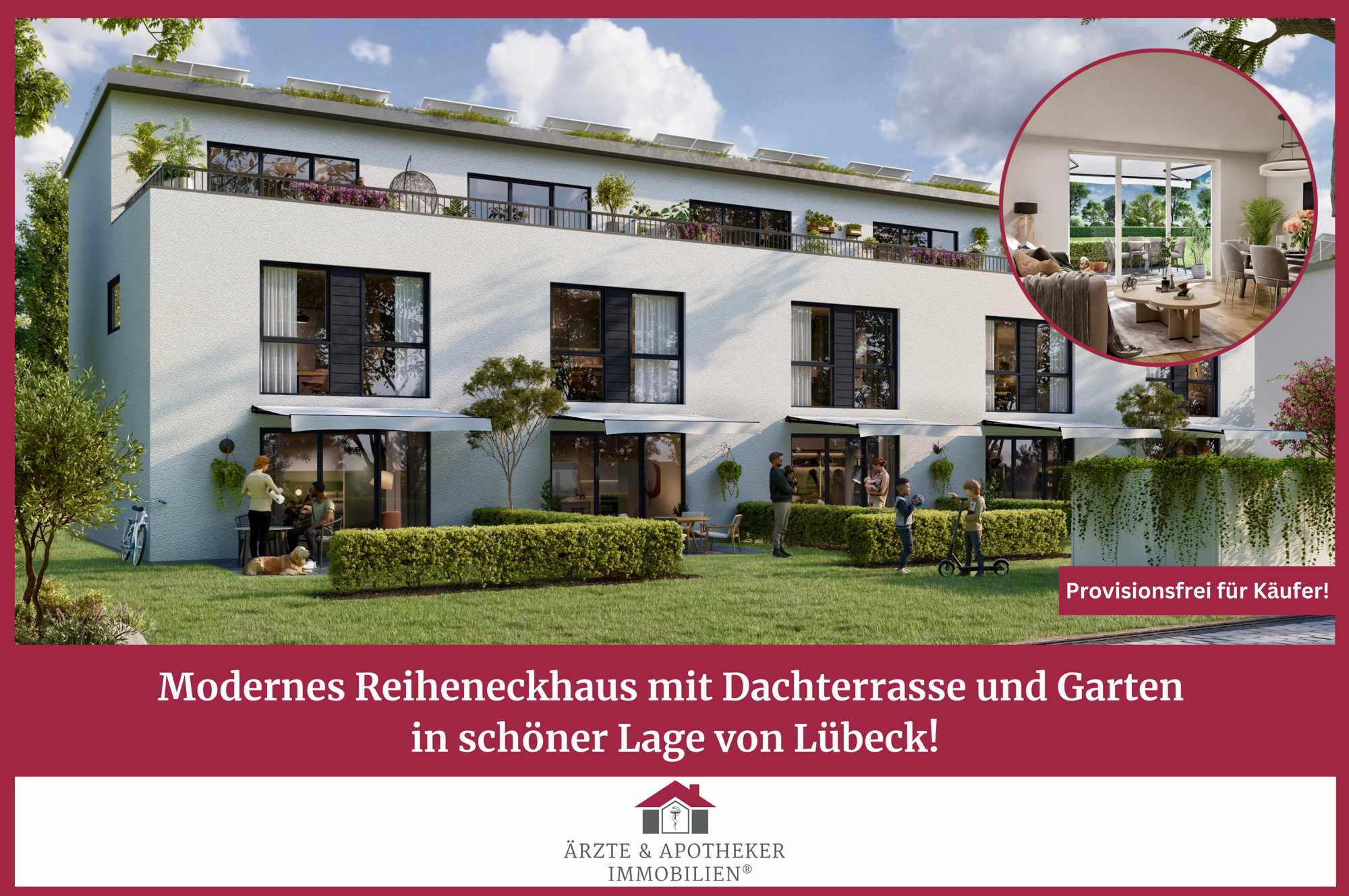 Reihenmittelhaus zum Kauf provisionsfrei 469.000 € 5 Zimmer 135 m²<br/>Wohnfläche 190 m²<br/>Grundstück Buntekuh Lübeck 23556