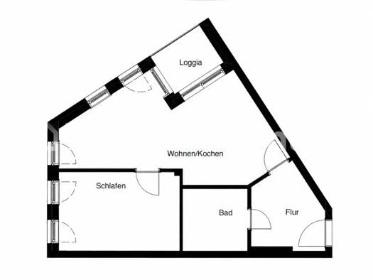 Wohnung zur Miete Tauschwohnung 870 € 2 Zimmer 52 m² Zentrum-Ost Leipzig 04103
