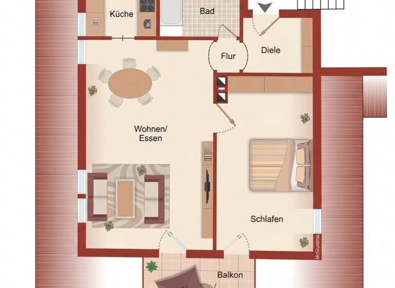 Wohnung zum Kauf provisionsfrei 159.000 € 2 Zimmer 49,3 m² 2. Geschoss Schloßstr. 36 Lauf 77886