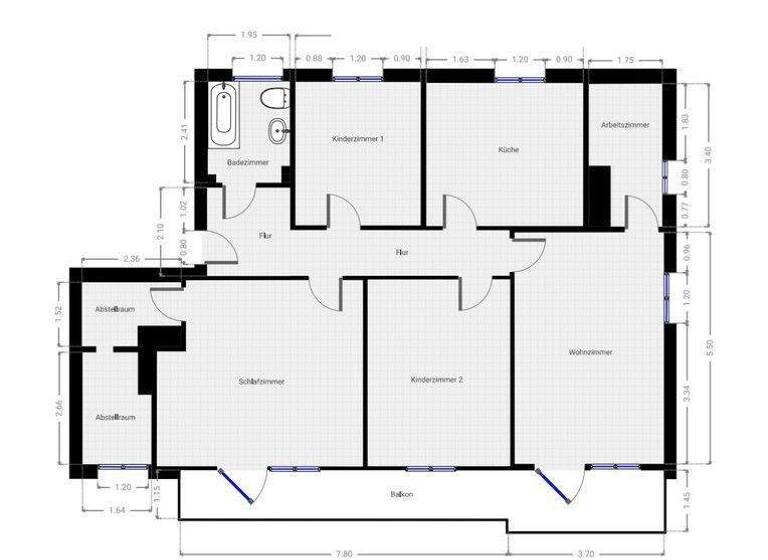 Wohnung zur Miete 800 € 5 Zimmer 110 m² Hügelstraße 31 Innenstadt Hof 95032