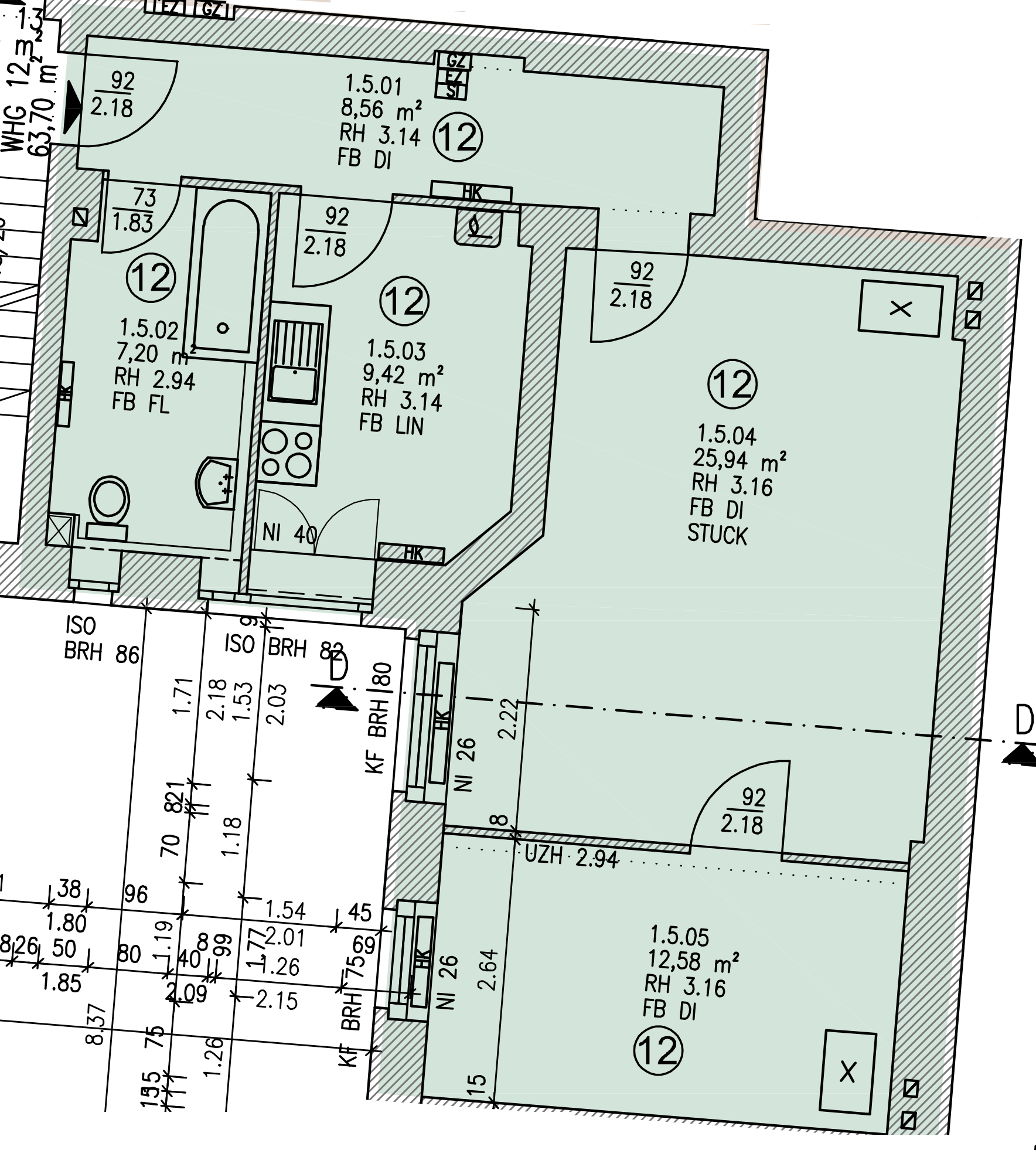 Wohnung zum Kauf 349.000 € 2 Zimmer 63,7 m²<br/>Wohnfläche 1.<br/>Geschoss Sophie-Charlotten-Straße 46 Charlottenburg Berlin 14059