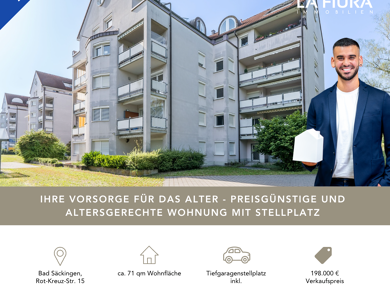 Wohnung zum Kauf 198.000 € 2 Zimmer 70,7 m² 1. Geschoss Rot-Kreuz-Straße 15 Bad Säckingen Bad Säckingen 79713