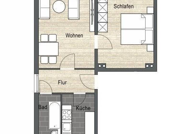Wohnung zur Miete 255 € 2 Zimmer 47 m² 3. Geschoss frei ab sofort Rudolf - Harlaß - Straße 10 Wittgensdorf 09228