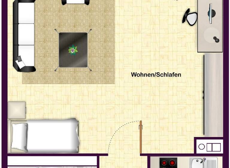 Studio zum Kauf 149.000 € 1 Zimmer 34,6 m² 2. Geschoss Botnang Stuttgart / Botnang 70195