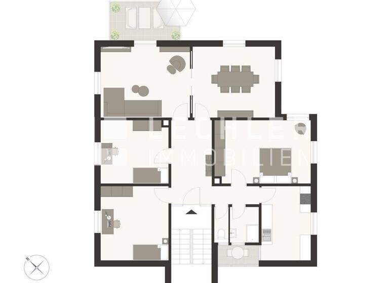 Wohnung zur Miete 1.920 € 5 Zimmer 138 m² 1. Geschoss Ost Stuttgart 70184