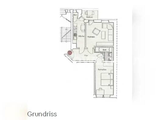 Wohnung zur Miete Tauschwohnung 480 € 2 Zimmer 56 m² 1. Geschoss Südvorstadt Leipzig 04275