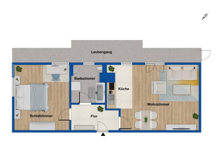 Wohnung zum Kauf 189.000 € 2 Zimmer 60 m² 4. Geschoss Andreasvorstadt Erfurt 99089