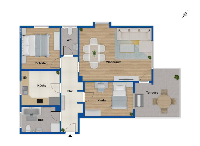 Wohnung zum Kauf 335.000 € 3 Zimmer 82 m²<br/>Wohnfläche EG<br/>Geschoss Heufeldmühle Bruckmühl 83052