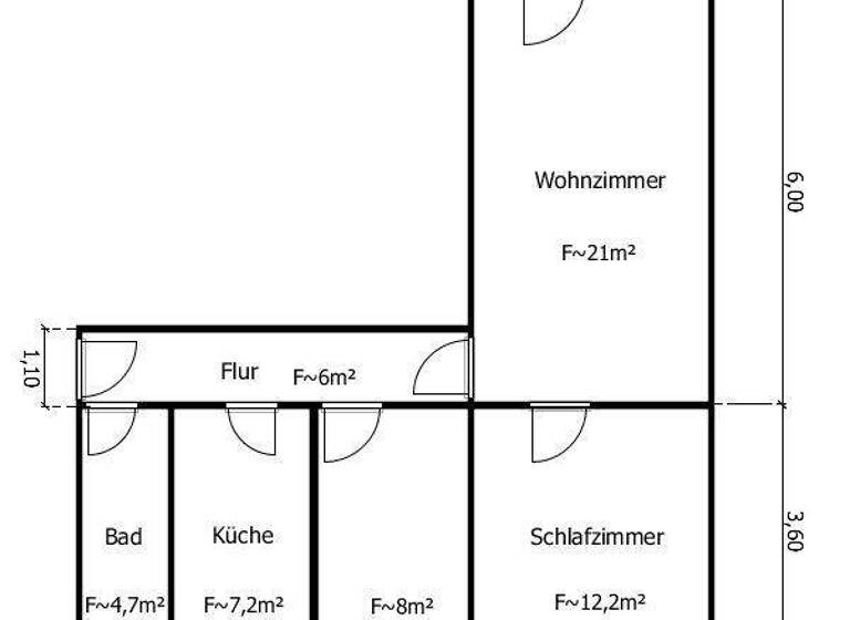 Wohnung zur Miete 365 € 2,5 Zimmer 60,2 m² 3. Geschoss Weg der Jugend 9 Boizenburg 19258