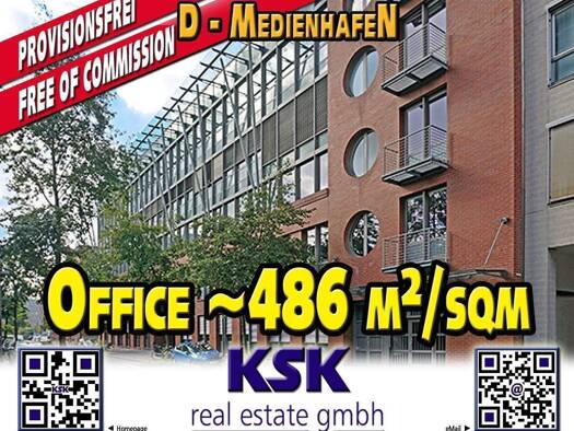 Bürofläche zur Miete provisionsfrei 19,50 € 486 m² Bürofläche teilbar von 486 m² bis 1.106 m² Unterbilk Düsseldorf 40219