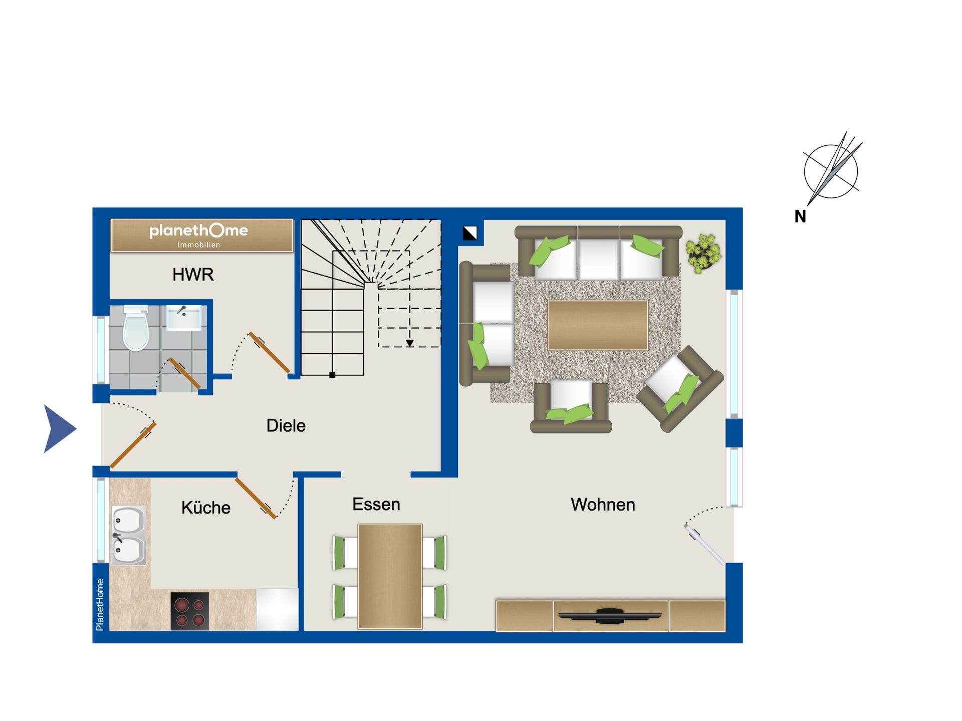 Reihenmittelhaus zum Kauf 299.999 € 4 Zimmer 112,9 m²<br/>Wohnfläche 257,7 m²<br/>Grundstück Gewecke / Tücking Hagen 58135