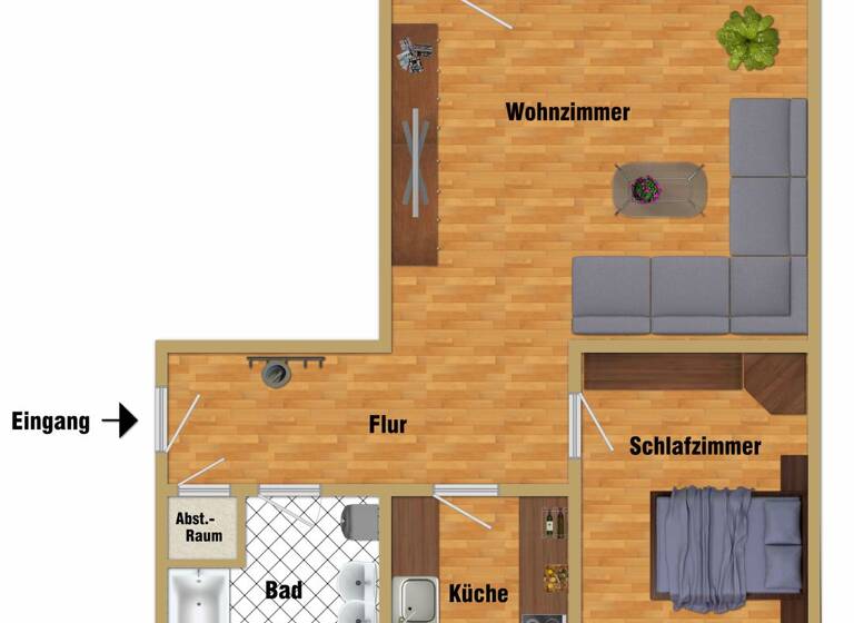 Wohnung zur Miete 350 € 2 Zimmer 58,6 m² frei ab sofort Suhl 98528