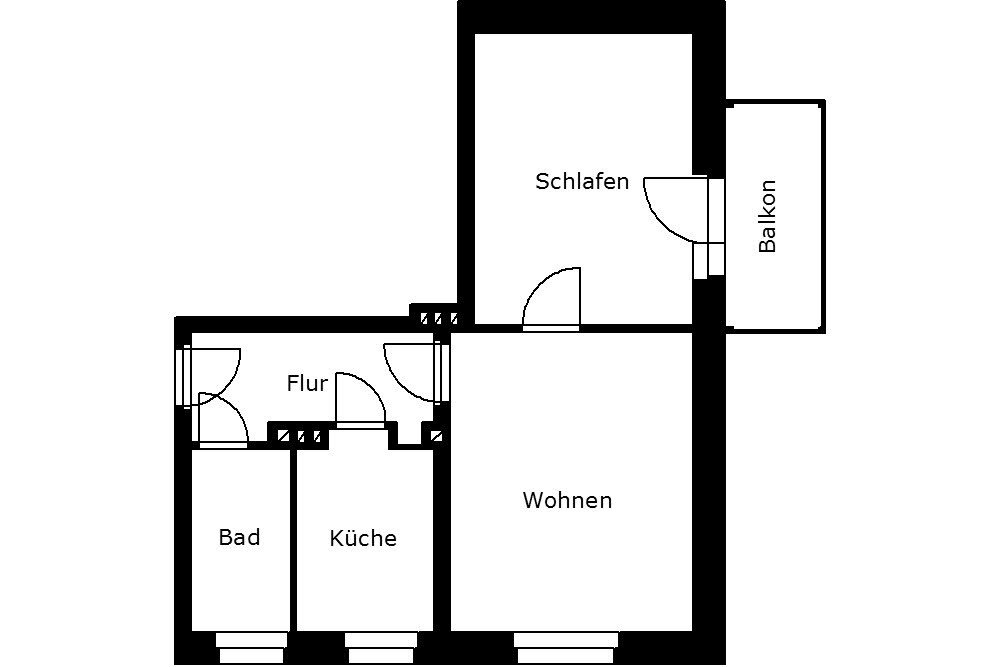 Wohnung zur Miete 260 € 2 Zimmer 47,4 m²<br/>Wohnfläche 3.<br/>Geschoss Paul-Schneider-Straße 6 Bahnhofsvorstadt Plauen 08525