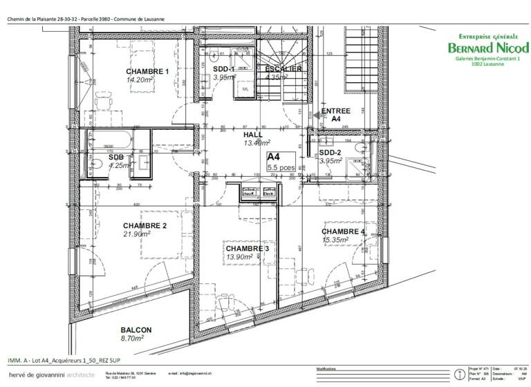 Wohnung zum Kauf 2.593.910 € 5 Zimmer 165 m² 27  chemin de la Plaisante Chailly - Rovéréaz Lausanne 1012