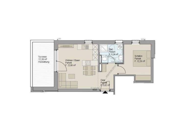 Wohnung zum Kauf - Erstbezug 316.385 € 2 Zimmer 45,2 m² 2. Geschoss Kirchfeldstraße 7 Zirl 6170