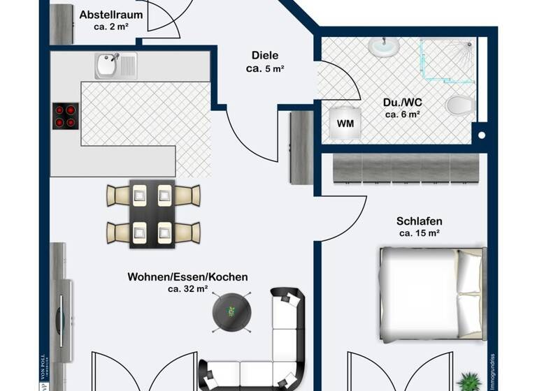 Wohnung zum Kauf - Erstbezug 360.000 € 2 Zimmer 63,6 m² 1. Geschoss Nieder-Saulheim Saulheim 55291