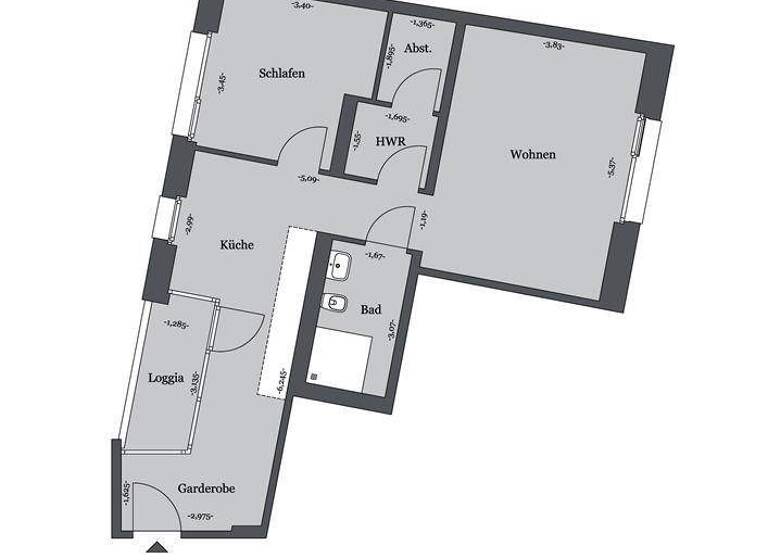 Wohnung zur Miete 738 € 2 Zimmer 63,9 m² 3. Geschoss frei ab 01.05.2026 Kopernikusstraße 7B Nordstadt Hannover 30167