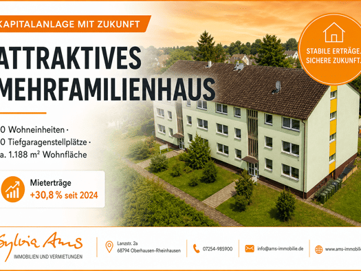 Mehrfamilienhaus zum Kauf als Kapitalanlage geeignet 2.900.000 € 49 Zimmer 1.788,9 m² 2.016 m² Grundstück Oberhausen Oberhausen-Rheinhausen 68794