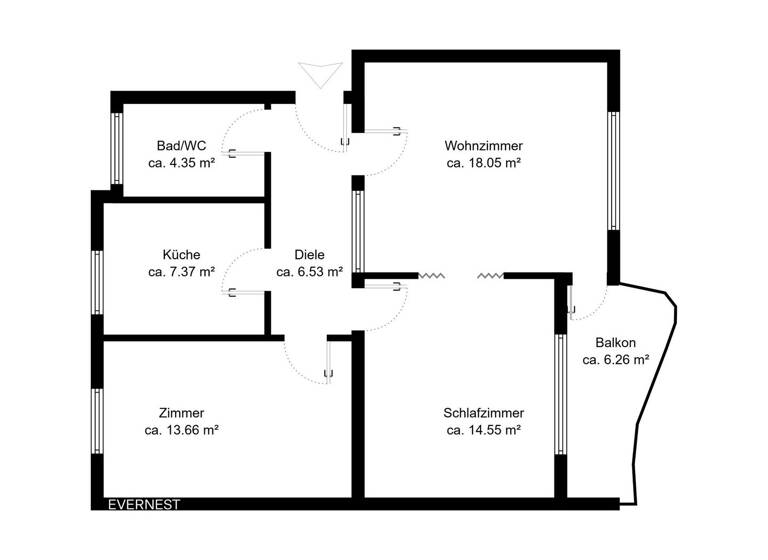Wohnung zum Kauf 179.000 € 3 Zimmer 67,6 m² Wohltberg Wolfsburg 38440