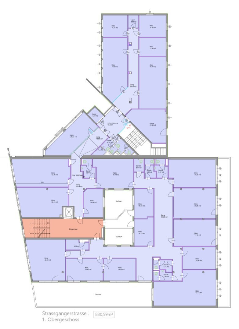 Büro-/Praxisfläche zur Miete 8,80 € 21 Zimmer Straßganger Straße Straßgang Graz 8054