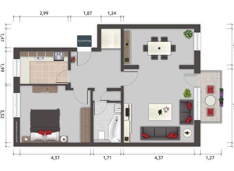 Wohnung zum Kauf 298.000 € 2 Zimmer 68,2 m² 4. Geschoss Barmbek-Nord Hamburg-Barmbek 22307