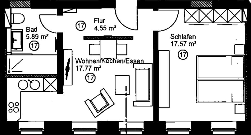 Wohnung zur Miete 620 € 2 Zimmer 45,8 m²<br/>Wohnfläche 3.<br/>Geschoss ab sofort<br/>Verfügbarkeit Bornaische Straße 27 Connewitz Leipzig 04277