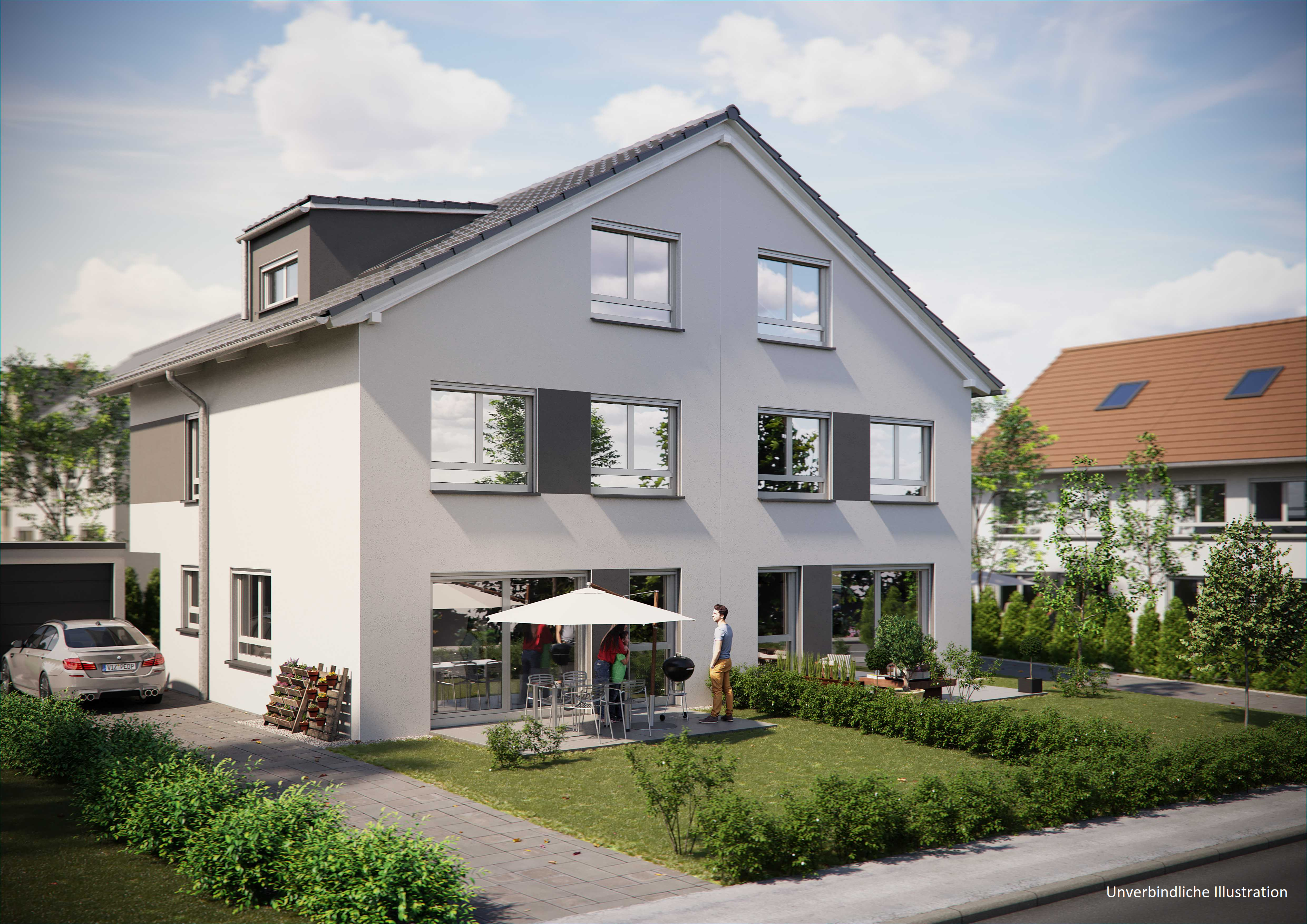 Doppelhaushälfte zum Kauf provisionsfrei 1.028.500 € 6 Zimmer 154 m²<br/>Wohnfläche 319 m²<br/>Grundstück Schönblickstraße 14 Münchingen Korntal-Münchingen 70825